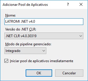 Configurações Avançadas do Pool de Aplicativos